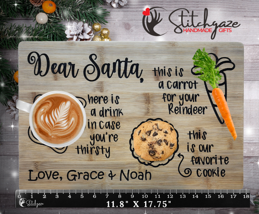 Christmas Santa Milk & Cookie Tray